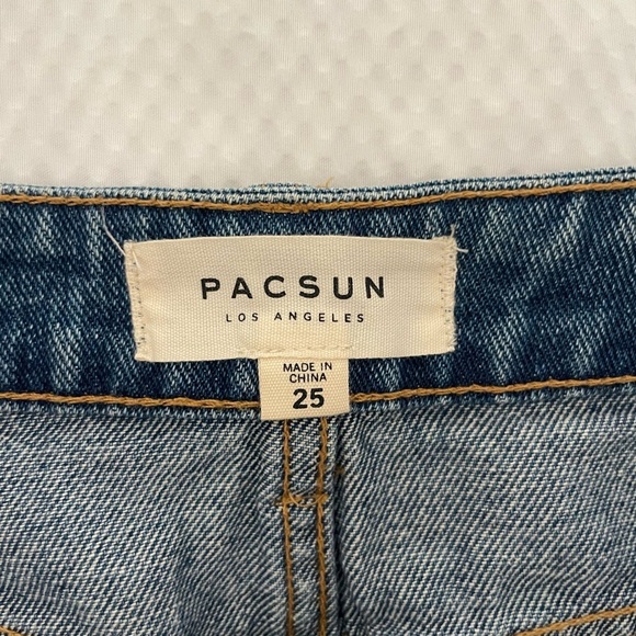 PacSun Blue Mini Denim Pencil Skirt - Picture 4 of 7